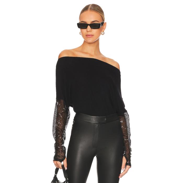 Michael Lauren 【 Boat Neck Top Women Black 】 レディースファッション トップス その他 レディース 黒色 ブラック
