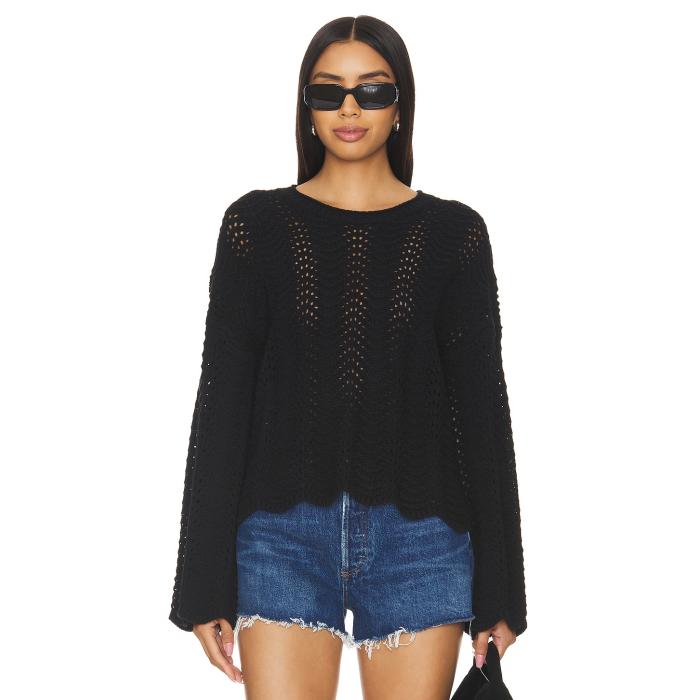 27 Miles Malibu 【 Wonder Sweater Women Black 】 トレーナー レディースファッション トップス ニット セーター セーター レディース 黒色 ブラック 22,125円