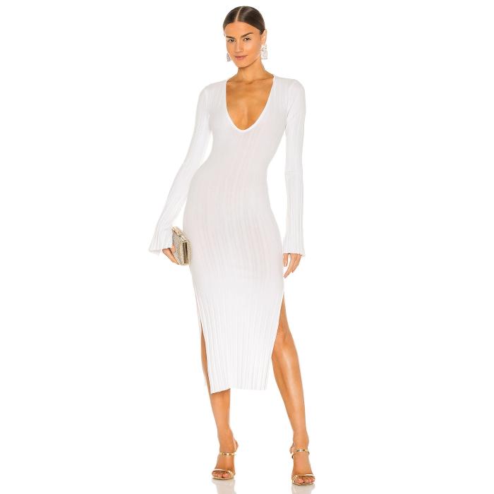 Michael Costello 【 X Revolve Gemma Midi Dress Women White 】 ドレス レディース 白色 ホワイト|スニケス