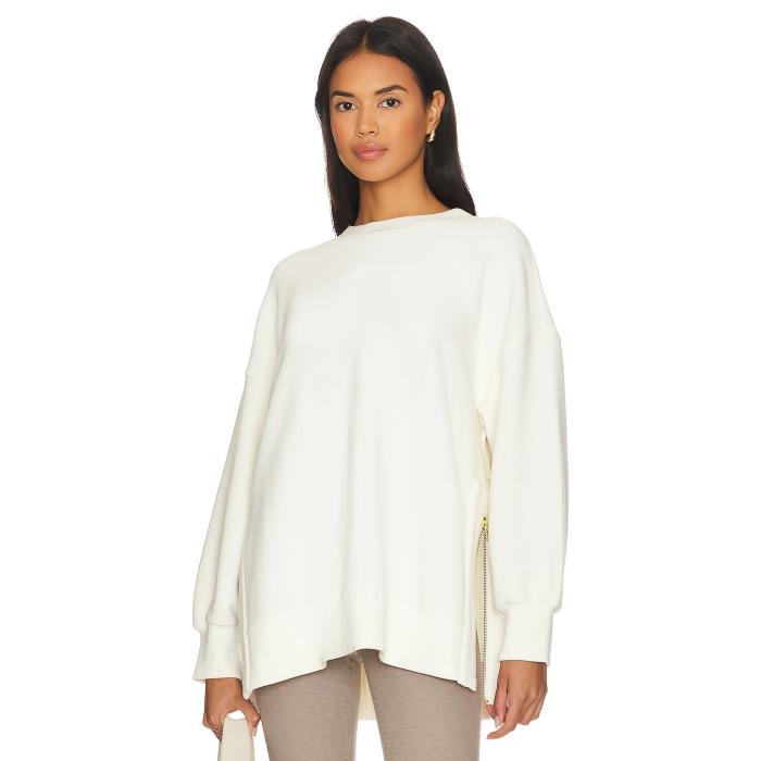 バーリー Varley 【 Mae Longline Sweatshirt Women Egret 】 スウェット トレーナー レディースファッション トップス スウェット トレーナー レディース