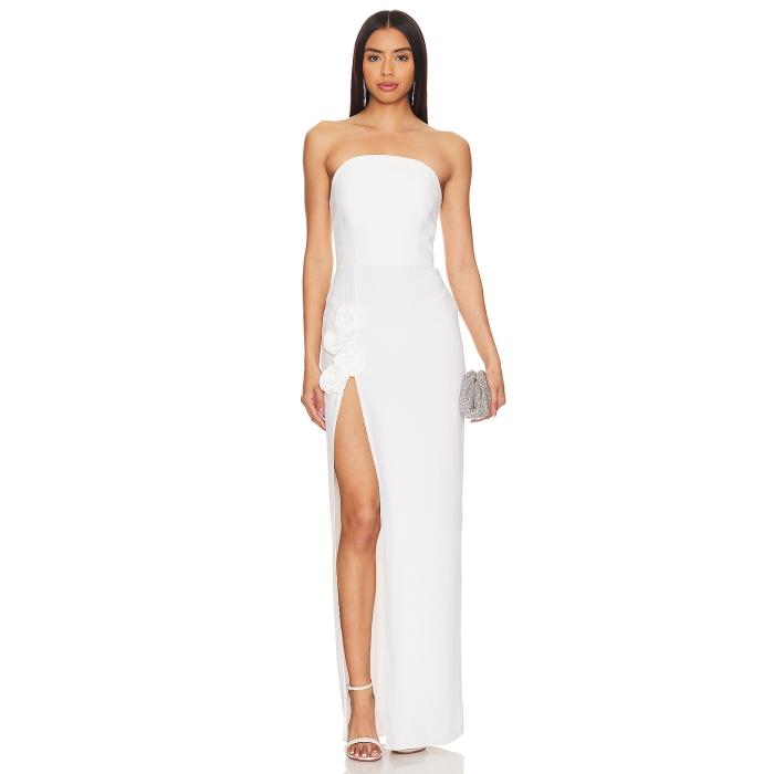 アマンダアプリチャード Amanda Uprichard 【 X Revolve Wolfe Gown Women Ivory 】 レディース アイボリー｜スニケス
