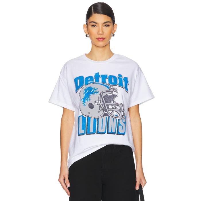ジャンクフード Junk Food 【 Lions Throwback Helmut Tee Unisex White 】 ライオンズ Tシャツ レディースファッション トップス Tシャツ カットソー ユニセックス 白色 ホワイト