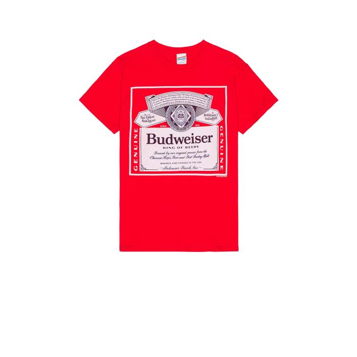 ジャンクボンネット Junk Food 【 Budweiser Label King Of Beers Tee Men Red 】 ティーシャツ メンズ Red 赤・赤いこと