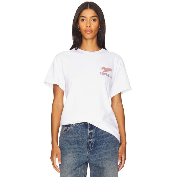 ジャンクフード Junk Food 【 Miller High Life Waterfall T-Shirt Unisex White 】 ハイ Tシャツ レディースファッション トップス Tシャツ カットソー ユニセックス 白色 ホワイト