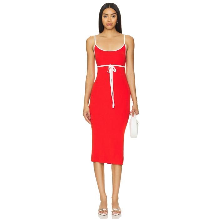 アマンダアプリチャード Amanda Uprichard 【 Lucy Knit Dress Women Red 】 編み物 お召しもの レディース Red 赤・赤いこと レディースファッション-ドレス