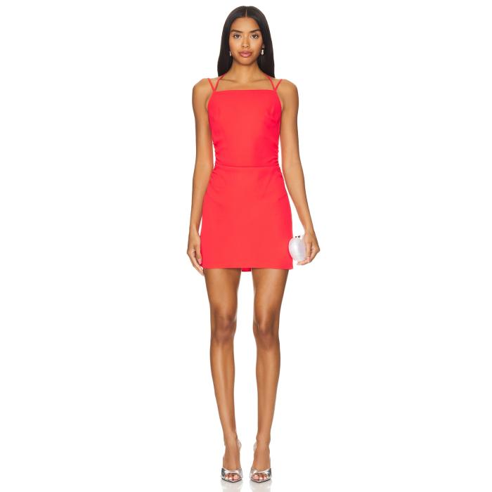 アマンダアプリチャード Amanda Uprichard 【 Amiyah Mini Dress Women Candy Apple 】 ドレス レディースファッション ドレス レディース
