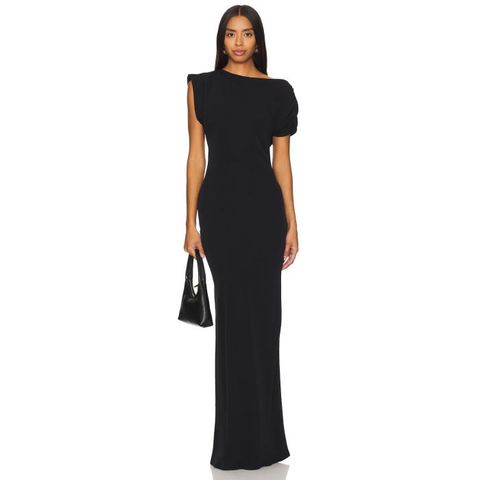 アマンダアプリチャード Amanda Uprichard 【 X Revolve Elroy Maxi Dress Women Black 】 ドレス レディースファッション ドレス レディース 黒色 ブラック
