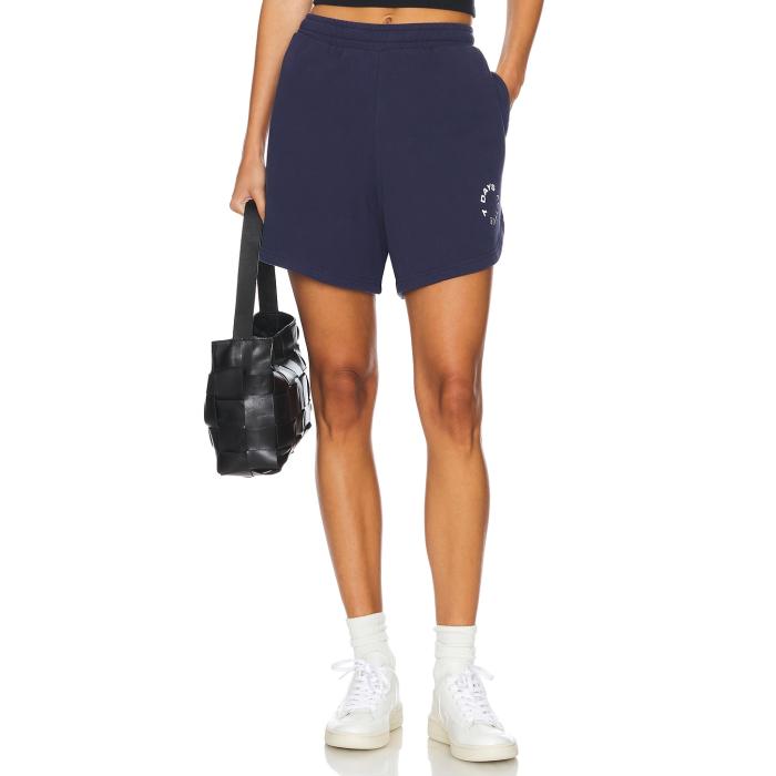 7 Days Active 【 Monday Sweat Shorts Women Navy 】 Sweat スウェット ショーツ レディースファッション ボトムス パンツ レディース 紺色 ネイビー