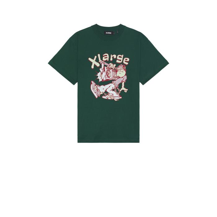 エクストララージ Xlarge 【 Put Sound To The City Tee Men Green 】 シティ ティーシャツ メンズ green 緑・緑であること