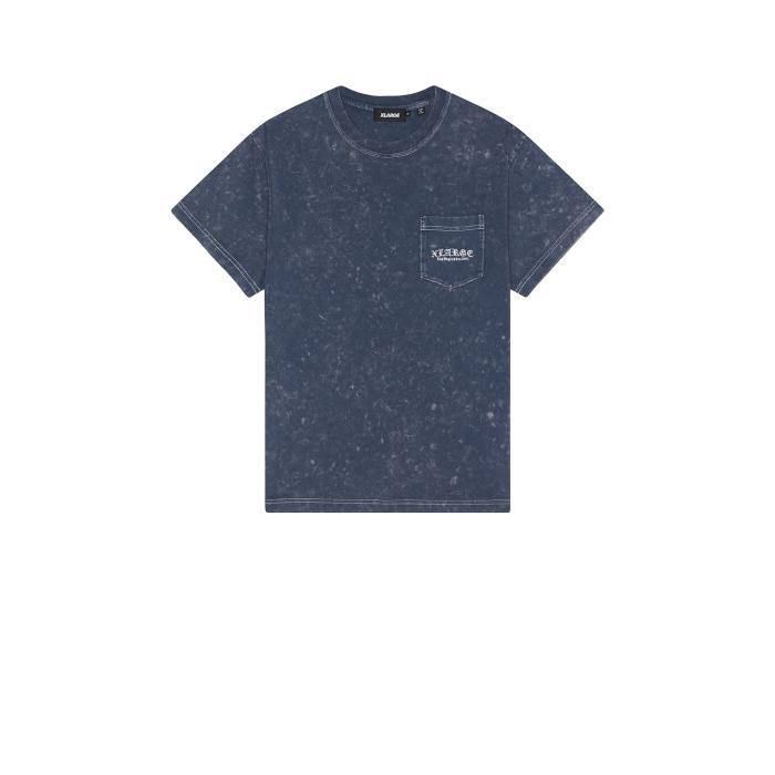 エクストララージ Xlarge 【 Overdyed Pocket Tee Men Navy 】 ティーシャツ メンズ 紺色 米国海軍