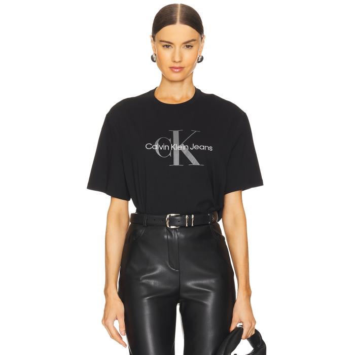 カルバンクライン Calvin Klein 【 Short Sleeve Hero Monologo Tee Unisex Black 】 Sleeve スリーブ Tシャツ レディースファッション トップス Tシャツ カットソー ユニセックス 黒色 ブラック