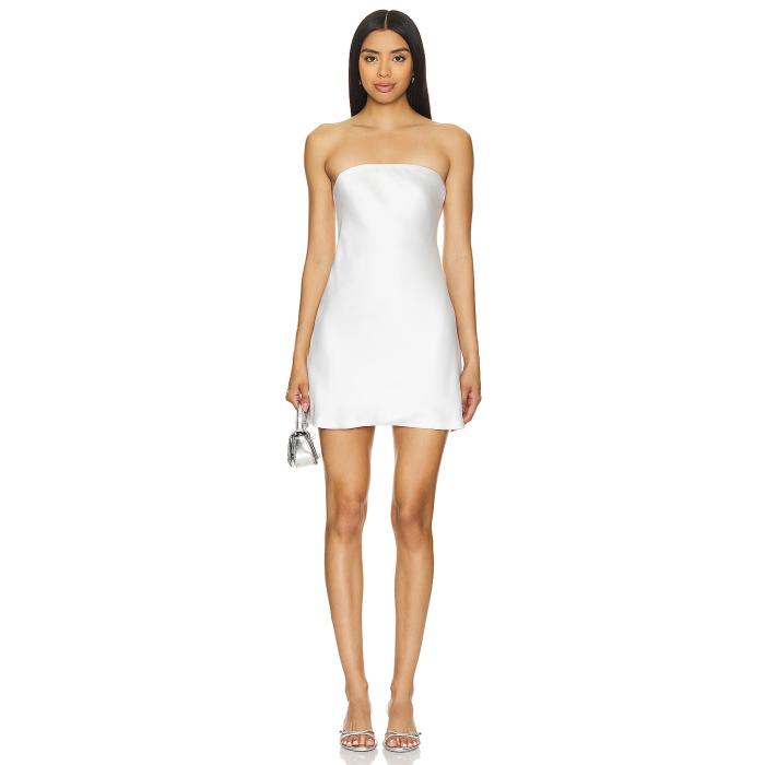 Norma Kamali 【 Bias Strapless Mini Dress Women Snow White 】 ドレス レディースファッション ドレス レディース 白色 ホワイト