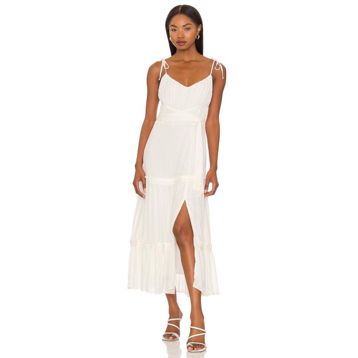 ペイジ Paige 【 Inesa Midi Dress Women White 】 ドレス レディースファッション ドレス レディース 白色 ホワイト