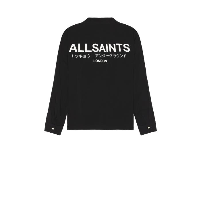 オールセインツ Allsaints 【 Underground Long Sleeve Shirt Men Black 】 Sleeve スリーブ メンズファッション トップス カジュアルシャツ メンズ 黒色 ブラック 26,585円