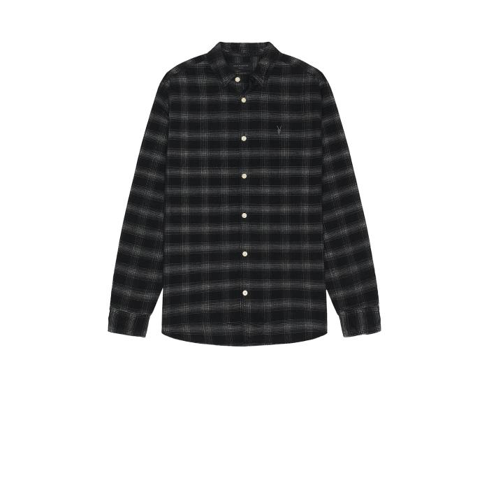 オールセインツ Allsaints 【 Kink Long Sleeve Shirt Men Navy Blue 】 Sleeve スリーブ メンズファッション トップス カジュアルシャツ メンズ 紺色 ネイビー 青色 ブルー
