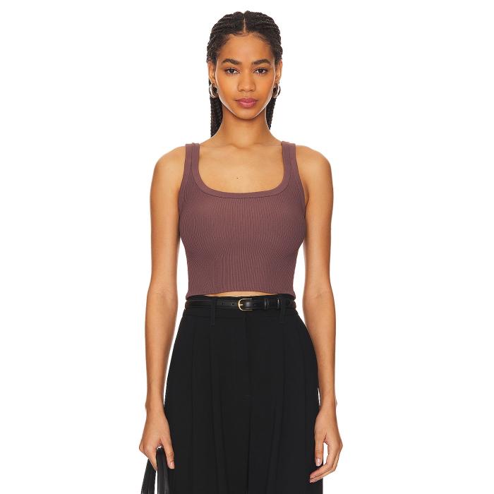 Cuts 【 Coreflex Wide Strap Tank Women Plum 】 ストラップ タンクトップ レディースファッション トップス タンクトップ レディース