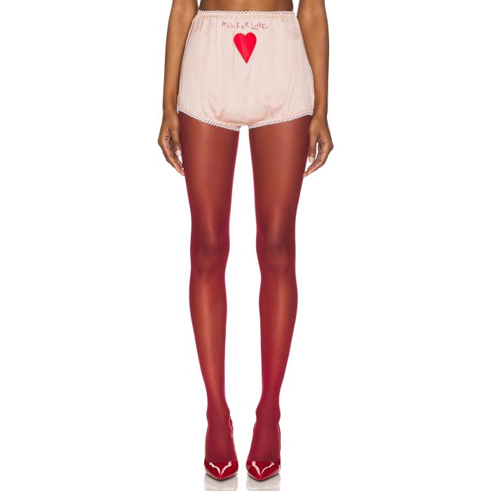 フィオルッチ Fiorucci 【 Embroidered Satin Bloomers Women Baby Pink 】 サテン レディースファッション ボトムス パンツ レディース pink ピンク