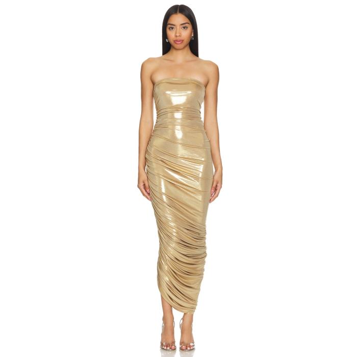 Norma Kamali 【 Strapless Diana Gown Women Gold 】 レディースファッション ドレス レディース ゴールド