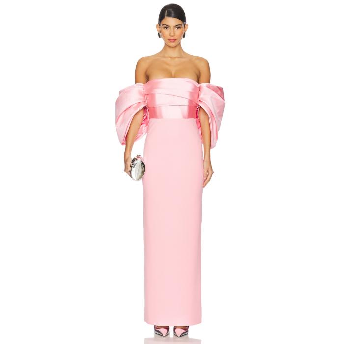 Solace London 【 Aria Maxi Dress Women Soft Pink 】 御召しもの レディース pink さくら色