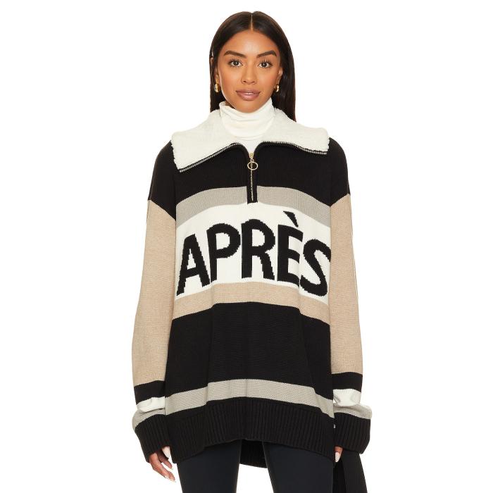 ショウミーユアムームー Show Me Your Mumu 【 Weston Half Zip Pullover Women Apres Stripe Knit 】 ハーフ レディースファッション トップス ニット セーター その他 レディース Stripe ストライプ ニット