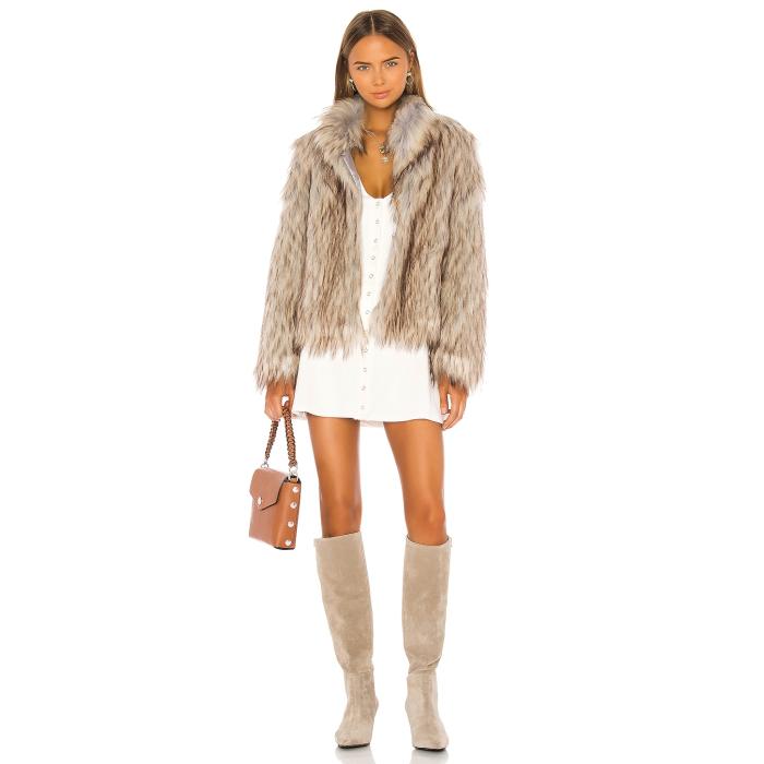 Unreal Fur 【 Faux Fur Jacket Women Natural 】 Jacket ジャケット レディース ナチュラル｜スニケス