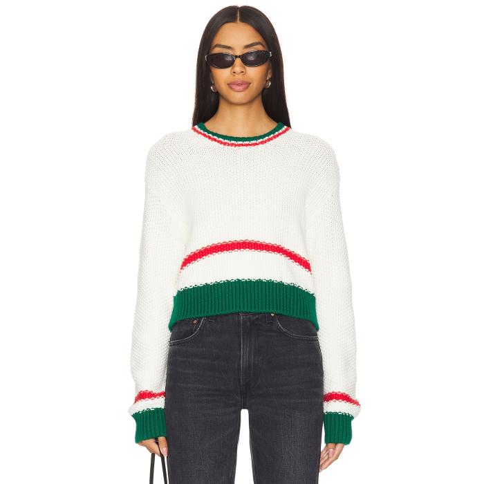 ショウミーユアムームー Show Me Your Mumu 【 Only One Sweater Women Festive Stripe Knit 】 トレーナー レディースファッション トップス ニット セーター セーター レディース Stripe ストライプ ニット 14,364円