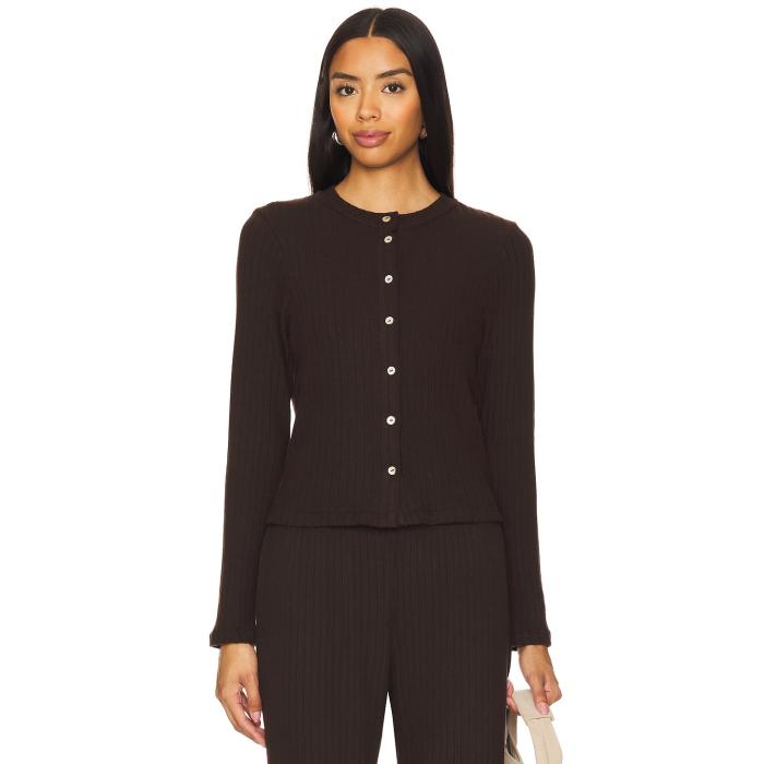 Donni. 【 The Sweater Rib Cardi Women Espresso 】 調教師 レディース