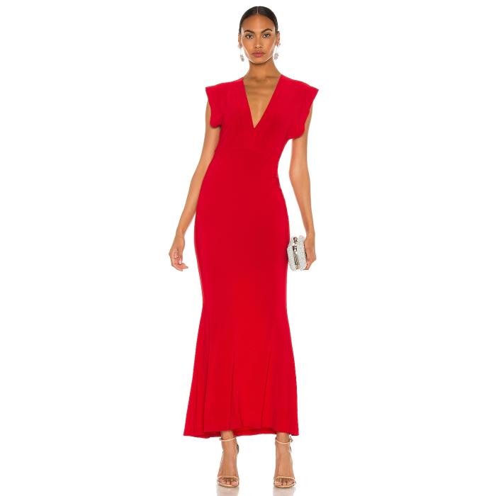 Norma Kamali 【 X Revolve V Neck Rectangle Gown Women Red 】 レディース Red 赤・レッド｜スニケス