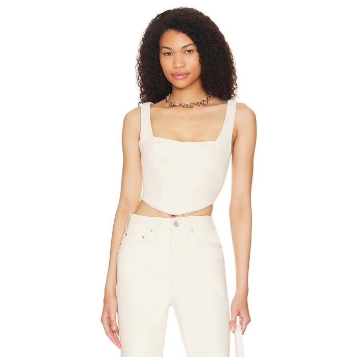 Afrm 【 Remmie Bustier Top Women Ivory 】 レディースファッション トップス その他 レディース アイボリー