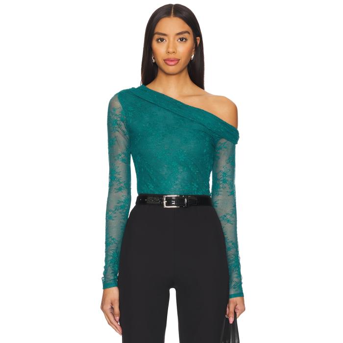 Afrm 【 Barry Lace Top Women Spruce 】 レディースファッション トップス その他 レディース