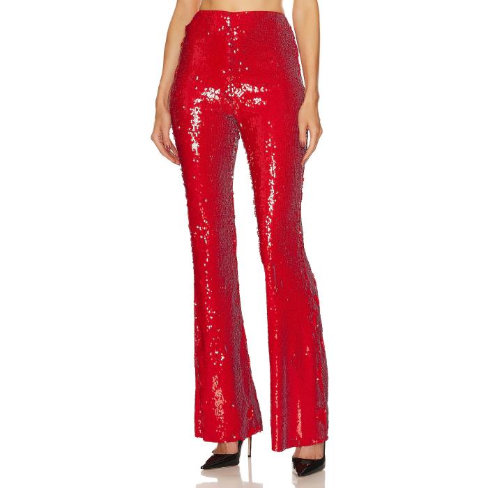 Michael Costello 【 X Revolve Harlow Pant Women Red 】 パンツ レディースファッション ボトムス パンツ レディース Red 赤・レッド