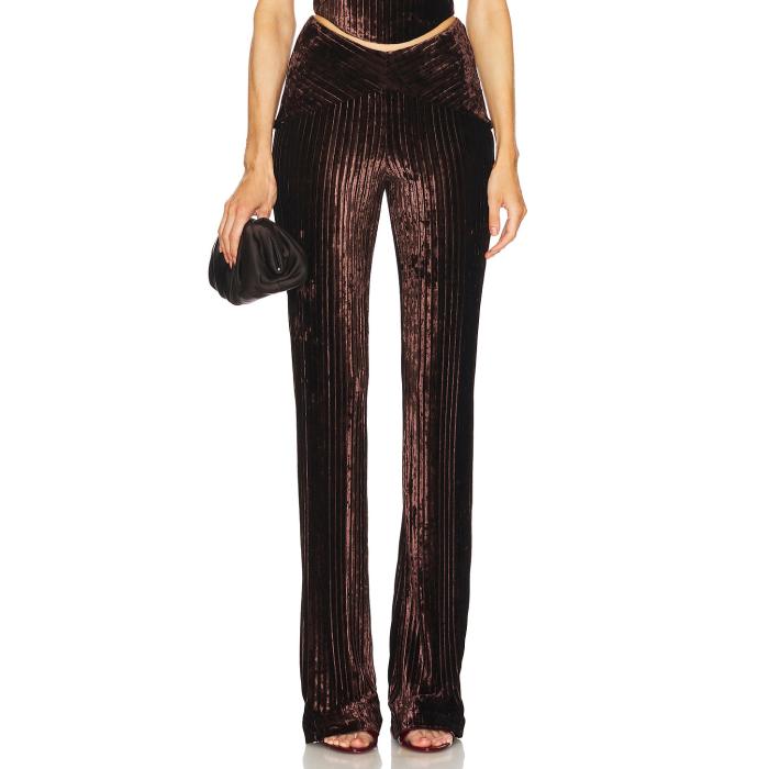 Michael Costello 【 X Revolve Ryliana Pant Women Chocolate Brown 】 ズボン下 レディース 赤銅色 赤銅色