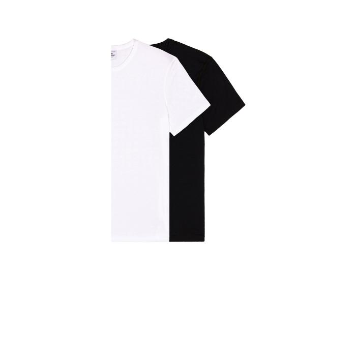 レイニングチャンプ Reigning Champ 【 2 Pack T-Shirt Men White & Black 】 Tシャツ メンズファッション トップス Tシャツ カットソー メンズ 白色 ホワイト 黒色 ブラック