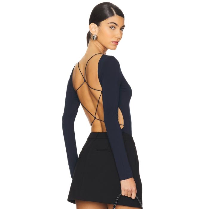 Sans Faff 【 Cross Back Bodysuit Women Navy 】 ボディースーツ レディースファッション トップス その他 レディース 紺色 ネイビー 23,501円