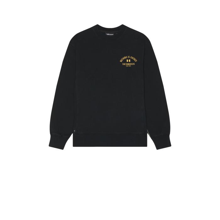 The Hundreds 【 Temp Crewneck Sweatshirt Men Black 】 汗水 調教師 メンズ 黒いこと 黒いこと
