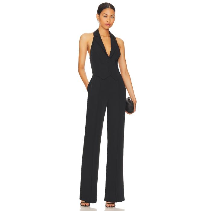 Lovers And Friends 【 Elena Jumpsuit Women Black 】 ジャンプスーツ レディースファッション その他 レディース 黒色 ブラック