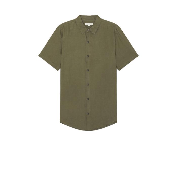 オニア Onia 【 Jack Air Linen Shirt Men Dark Olive 】 メンズ olive オリーブ