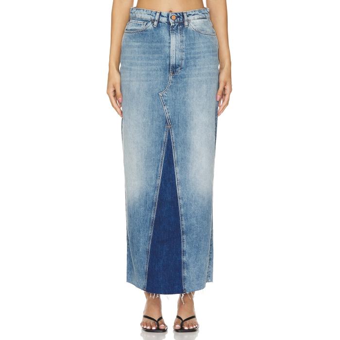 3X1 【 Charlotte Maxi Skirt Women Ciel Blue 】 シャーロット レディースファッション ボトムス スカート レディース 青色 ブルー