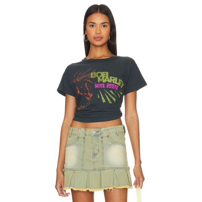 Daydreamer 【 Bob Marley Soul Rebel Reverse Gf Tee Women Vintage Black 】 レベル リベンジ Tシャツ レディースファッション トップス Tシャツ カットソー レディース vintage ビンテージ・ヴィンテージ 黒色 ブ