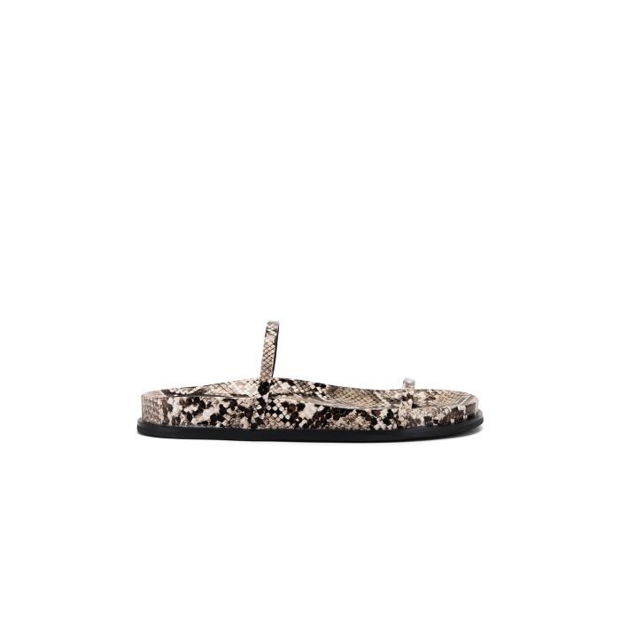 ジェフリーキャンベル Jeffrey Campbell 【 De Milo Sandal Women Beige & Black Snake 】 靴 レディース靴 サンダル その他 レディース ベージュ 黒色 ブラック