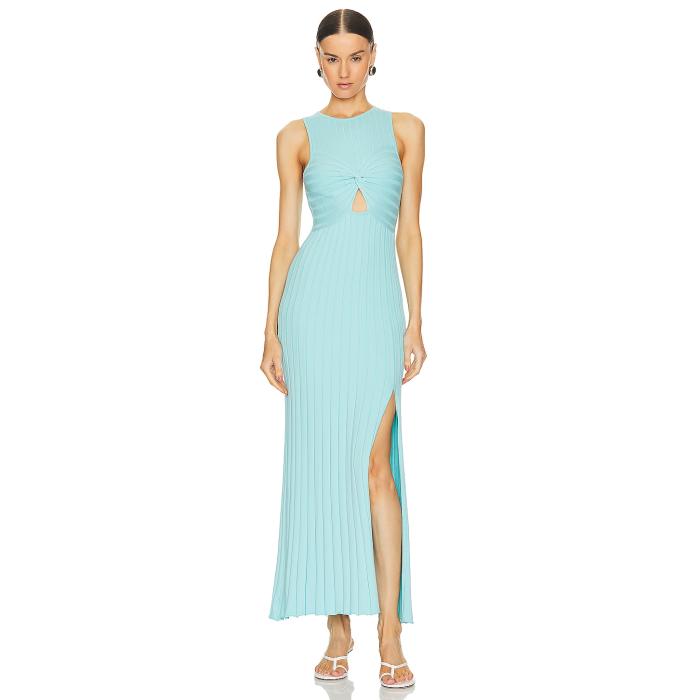 Sovere 【 Restless Knit Midi Dress Women Aqua 】 ニット ドレス レディースファッション ドレス レディース アクア