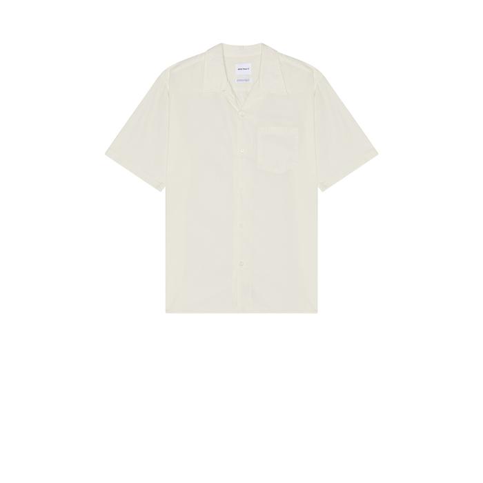 ノースプロジェクツ Norse Projects 【 Carsten Cotton Tencel Shirt Men Enamel White 】 メンズファッション トップス カジュアルシャツ メンズ 白色 ホワイト