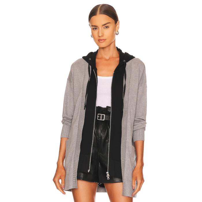 Central Park West 【 Brynn Long Dickie Cardigan Women Heather Grey 】 カーディガン レディースファッション トップス カーディガン ボレロ レディース heather ヘザー 灰色 グレー