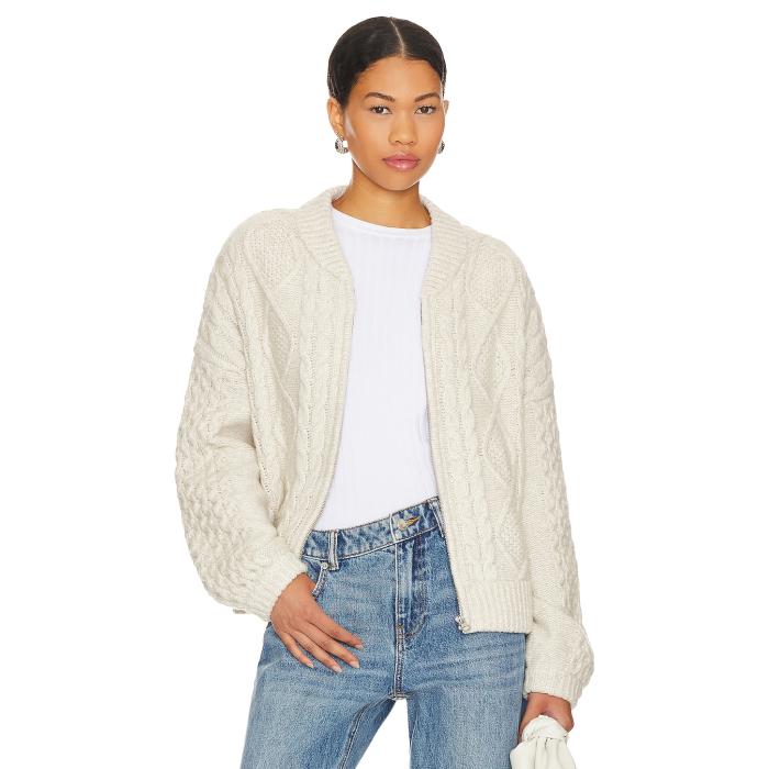 Central Park West 【 Savannah Zip Up Sweater Women Oat 】 調教師 レディース