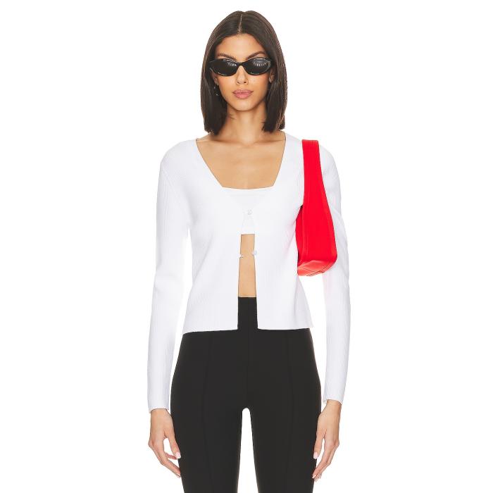 525 【 Jess Cropped Cardi Women Bleach White 】 レディースファッション トップス カーディガン ボレロ レディース 白色 ホワイト