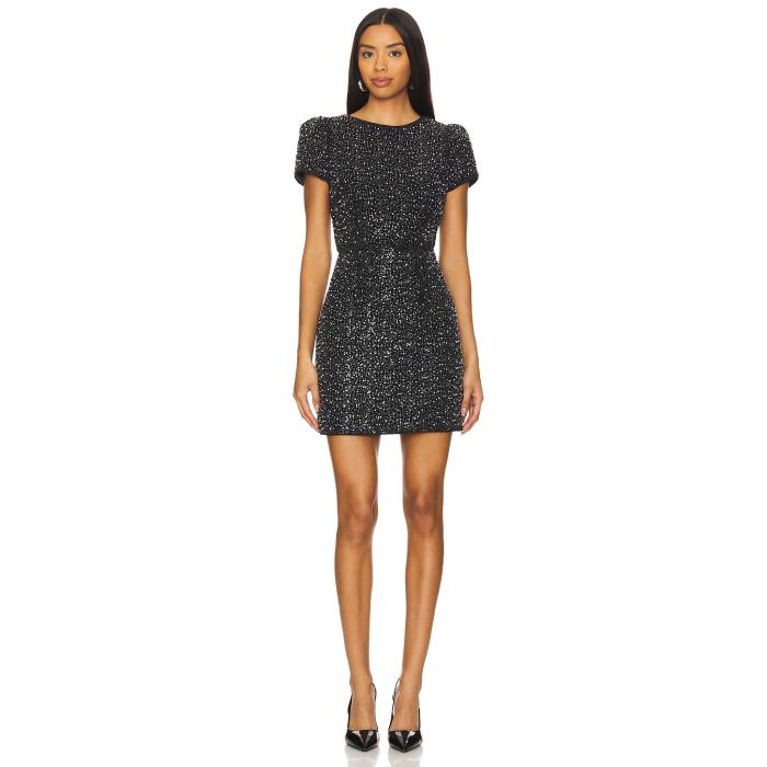 ミリー Milly 【 Rowen Beaded Tweed Dress Women Black 】 ドレス レディースファッション ドレス レディース 黒色 ブラック
