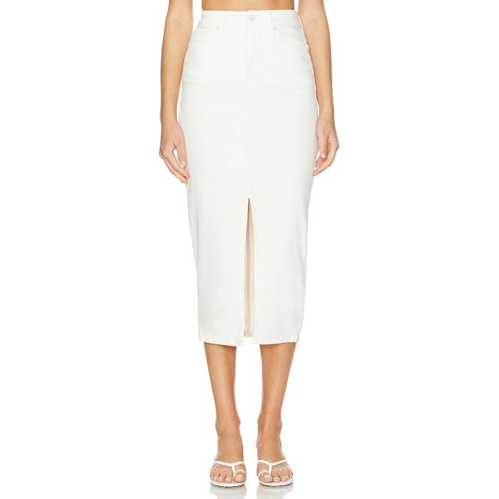 グッドアメリカン Good American 【 Slit Front Midi Skirt Women Cloud White001 】 レディースファッション ボトムス スカート レディース