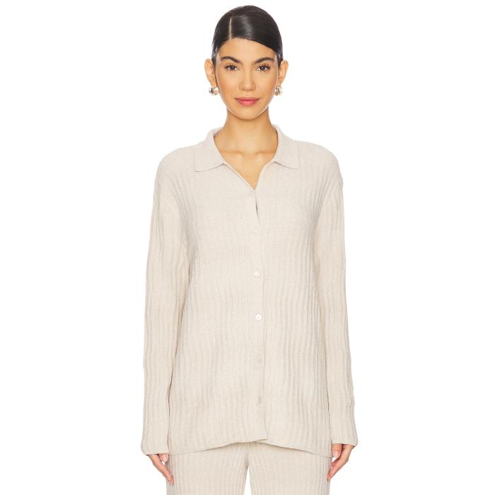 Barefoot Dreams 【 Cozychic Ultra Light Wave Shirt Women Stone 】 ultra ウルトラ Wave ウェーブ・ウェイブ レディースファッション トップス その他 レディース