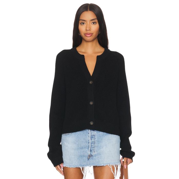 Velvet By Graham \u0026 Spencer 【 Shayla Cardigan Women Black 】 ジレー レディース 黒いこと 黒いこと