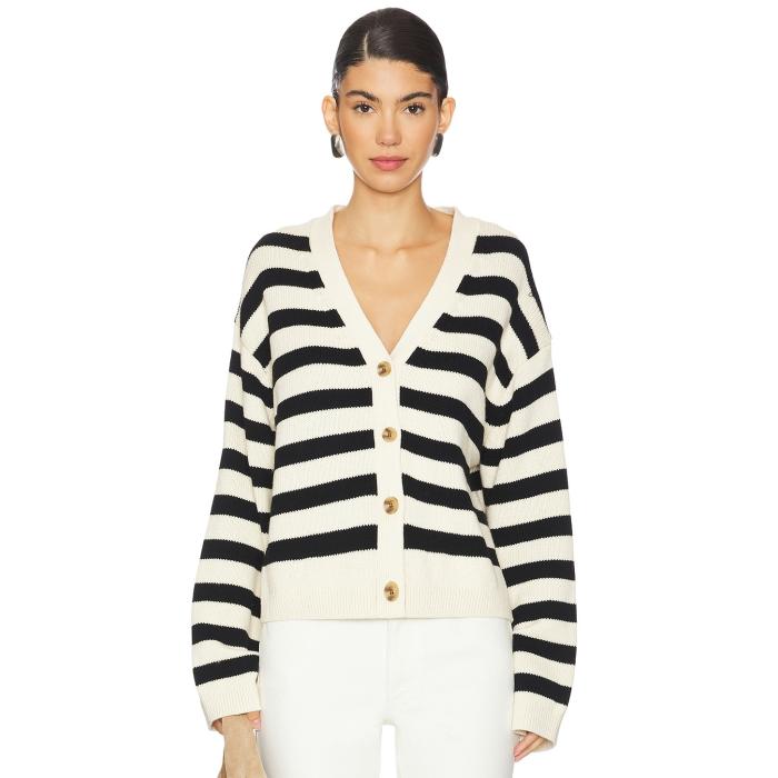 Velvet By Graham & Spencer 【 Elodie Cardigan Women Cream & Black 】 カーディガン レディースファッション トップス カーディガン ボレロ レディース クリーム 黒色 ブラック 32,890円